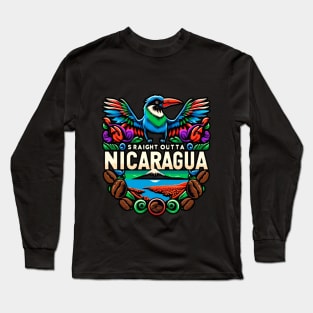 Straight Outta Nicaragua Long Sleeve T-Shirt